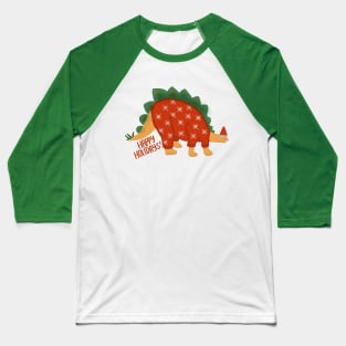 Christmas Stegosaurus Baseball T-Shirt